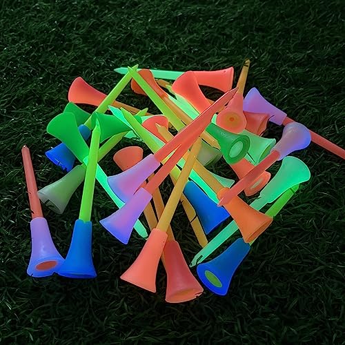 Crestgolf Golf Tees,Golf Tees Kunststoff 2 3/4 Zoll,Top Golftees, Langlebige Gemischte Farben Golf Tees Mit Gummi 70mm 24pcs, Glühen in der Nacht Tees Golf Zubehör Crestgolf Golf Tees,Golf Tees Kunststoff 2 3/4 Zoll,Top Golftees, Langlebige Gemischte Farben Golf Tees Mit Gummi 70mm 24pcs, Glühen in der Nacht Tees Golf Zubehör von Crestgolf
