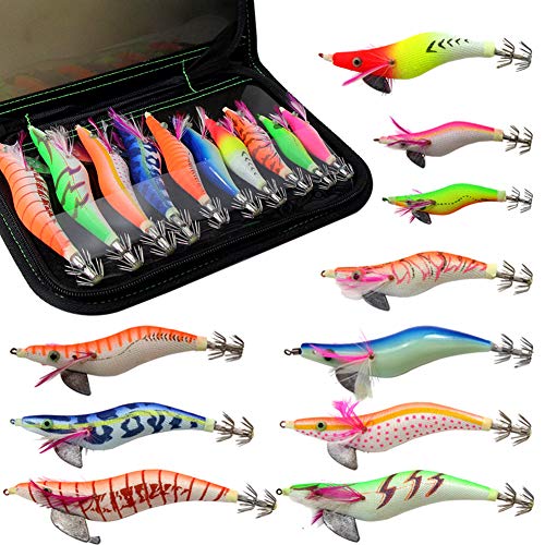 Croch 10 x Squid Jig Garnelen Köder für Tihtenfisch Angeln Kunstköder in Verschiedene Größe Croch 10 x Squid Jig Garnelen Köder für Tihtenfisch Angeln Kunstköder in Verschiedene Größe von Croch
