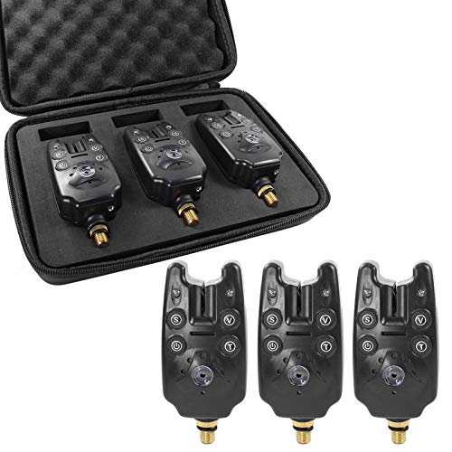 Croch Bissanzeiger Angeln 3er Set mit LED und Ton für Karpfen für Tag und Nacht Croch Bissanzeiger Angeln 3er Set mit LED und Ton für Karpfen für Tag und Nacht von Croch