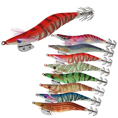 Garnelen Köder für Tihtenfisch Angeln Squid Jigs Octopus Kunstköder in Verschiedene Größe (8 Stück 4g) Garnelen Köder für Tihtenfisch Angeln Squid Jigs Octopus Kunstköder in Verschiedene Größe (8 Stück 4g) von Croch