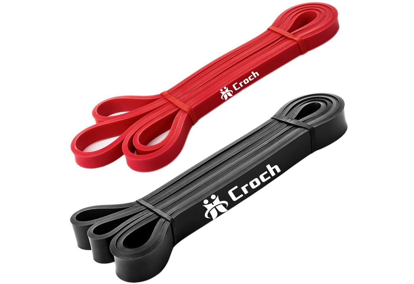 Croch Trainingsband Fitnessband Set, aus Naturlatex Widerstand und Unterstützung für Klimmzughilfe von Croch