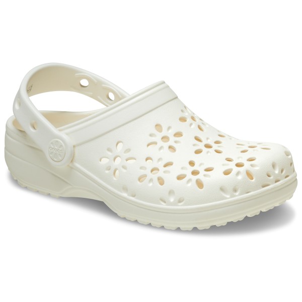 Crocs - Classic Floral Cut Out Clog - Sandalen Gr 41-42 beige/weiß von Crocs