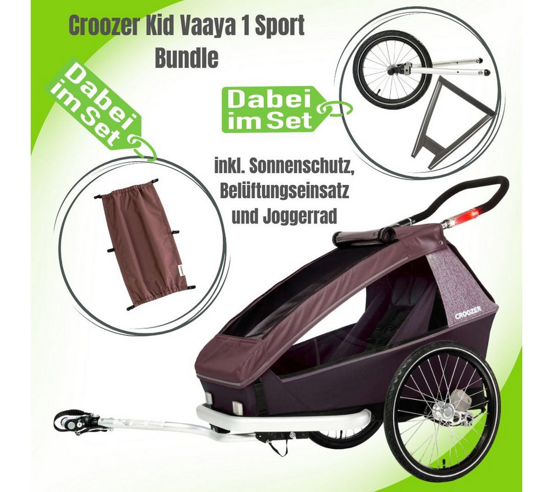 Croozer Fahrradkinderanhänger Kid Vaaya 2 Sport Bundle von Croozer