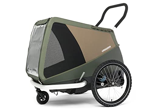 Croozer Unisex – Erwachsene Dog MikkeMoss Green Hundeanhänger, Grün, Einheitsgröße für alle von Croozer