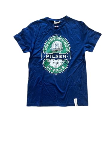 Cruzcampo Herren Camiseta Pilsen Blue Man Unterhemd, blau, S Cruzcampo Herren Camiseta Pilsen Blue Man Unterhemd, blau, S von Cruzcampo