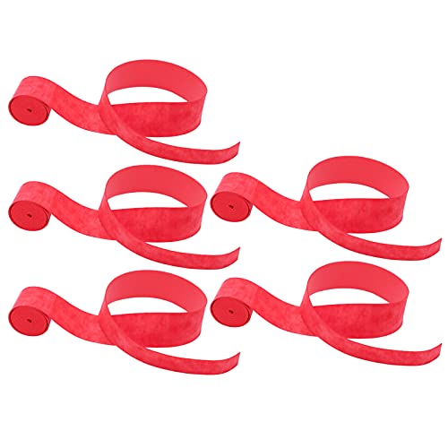 Cryfokt Griff-Overgrip, Atmungsaktiv, 5 Stück, Griffband, rutschfest, Verschleißfest, für Badmintonschläger für Tennisschläger (Rot) von Cryfokt