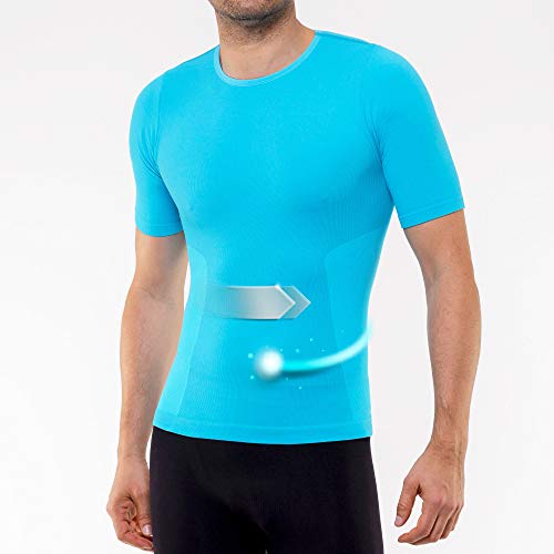 Cryoshape Figurformendes Herren-T-Shirt one Size blau von Cryoshape