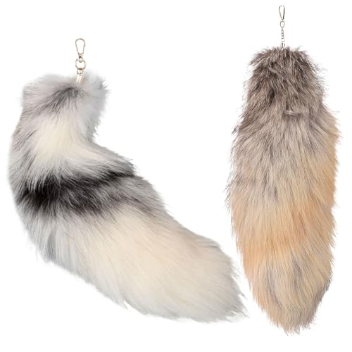 2 PCs Therian Schwanz Therian Fuchs Schwanz mit Verschluss Halloween weiche Flauschige Fuchs Schwanzschlüsselhänge Hängende Fuchsschwänze 2 PCs Therian Schwanz Therian Fuchs Schwanz mit Verschluss Halloween weiche Flauschige Fuchs Schwanzschlüsselhänge Hängende Fuchsschwänze von Csafyrt