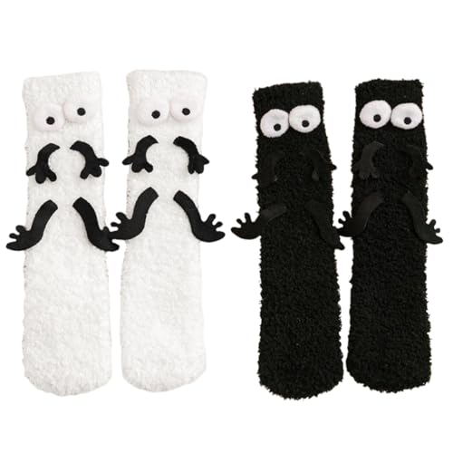 Lustige Socken 2 Paare Fuzzy Cosy Dick warm haltende Hände Socken mit 3D-Augen Nicht-Slip-verrückte Socken für Kinder mittelschwerem Paar Slipper Socken Lustige Socken 2 Paare Fuzzy Cosy Dick warm haltende Hände Socken mit 3D-Augen Nicht-Slip-verrückte Socken für Kinder mittelschwerem Paar Slipper Socken von Csafyrt