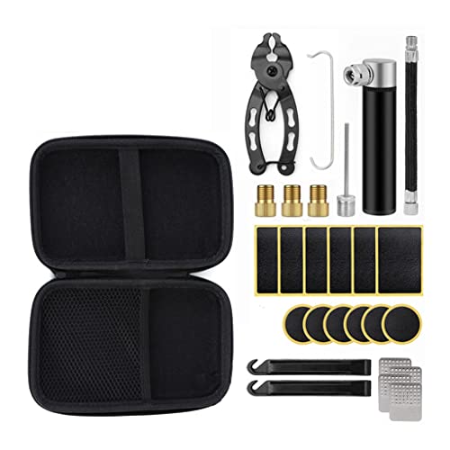 Csnbfiop E-Bike-Reparatur-Werkzeugtasche, Reifenreparatur, Gummi, Pannensattel, Reparaturwerkzeuge mit Aufbewahrungstasche von Csnbfiop