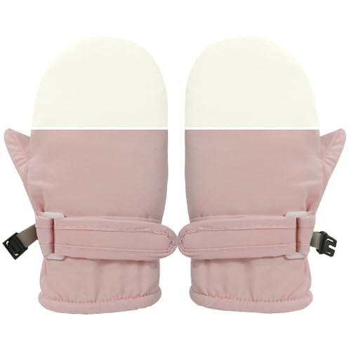 Csnbfiop Kinder Winter Warme Schnee Handschuhe Kinder Ski Handschuhe Spritzwassergeschützte Fäustlinge Einstellbare Schnalle Handschuhe Verdicken Thermische Handschuhe von Csnbfiop