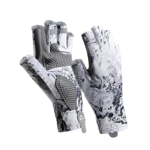 Csnbfiop Tragbare Anti Rutsch Handschuhe Angelschutz Angeln Jagd Radfahren Handschuhe Angelhandschuhe Atmungsaktive Fingerlose Handschuhe von Csnbfiop