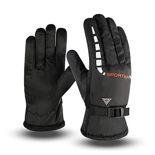 Csnbfiop Winter-Fahrradhandschuhe, warm, Vollfinger, Skihandschuh, wasserdicht, Schneehandschuhe, Snowboardhandschuhe für Herren von Csnbfiop