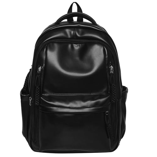 Mehrzweckweicher PU Leder Rucksack Großkapazität Student Schultasche Für Jugendliche Erwachsene Reise Laptop Daypack von Csnbfiop