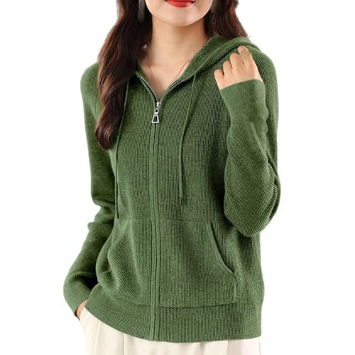 CuLtP Damen Strickjacke Mit Kapuze, Leichte Damen Strickjacke Mit Langen Ärmeln, Reißverschluss, Offener Vorderseite, Lässige Strickjacke Mit Taschen, Strickpullover, Strickjacke, Überzugsjacke, CuLtP Damen Strickjacke Mit Kapuze, Leichte Damen Strickjacke Mit Langen Ärmeln, Reißverschluss, Offener Vorderseite, Lässige Strickjacke Mit Taschen, Strickpullover, Strickjacke, Überzugsjacke, von CuLtP