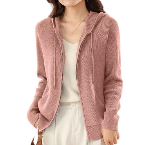 CuLtP Damen Strickjacke Mit Kapuze, Leichte Damen Strickjacke Mit Langen Ärmeln, Reißverschluss, Offener Vorderseite, Lässige Strickjacke Mit Taschen, Strickpullover Cardigan Abdeckungsjacke, Pin CuLtP Damen Strickjacke Mit Kapuze, Leichte Damen Strickjacke Mit Langen Ärmeln, Reißverschluss, Offener Vorderseite, Lässige Strickjacke Mit Taschen, Strickpullover Cardigan Abdeckungsjacke, Pin von CuLtP