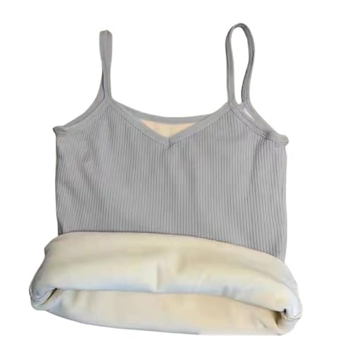 CuLtP Damen Thermo Tanktop Unterhemd, Mit Fleece Gefüttertes Cami Tanktop Unterwäscheoberteil, Ärmelloses Damen Unterhemd, Thermo Unterhemden Für Damen, Grau, M CuLtP Damen Thermo Tanktop Unterhemd, Mit Fleece Gefüttertes Cami Tanktop Unterwäscheoberteil, Ärmelloses Damen Unterhemd, Thermo Unterhemden Für Damen, Grau, M von CuLtP