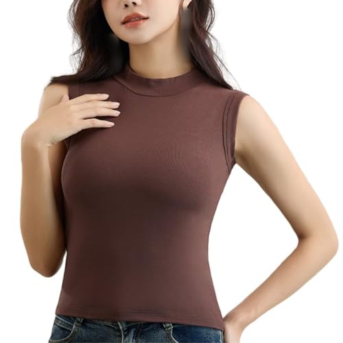 CuLtP Damen Thermoweste Mit Stehkragen, Ärmellos, Microfleece Unterhemd, Thermo Unterwäsche, Oberteile, Warmes Winter Unterhemd, Cami Tank Top, Thermo Shirts Für Damen, Braun, Xs CuLtP Damen Thermoweste Mit Stehkragen, Ärmellos, Microfleece Unterhemd, Thermo Unterwäsche, Oberteile, Warmes Winter Unterhemd, Cami Tank Top, Thermo Shirts Für Damen, Braun, Xs von CuLtP