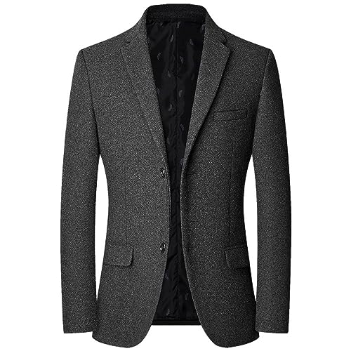 Männer Blazer, Herren Wollblazer Slim Fit Jacke Langarm 2 Knöpfe扣子 Maßgeschneiderter Blazer Solid Cardigan Casual Business Smart Anzug Sportmantel Smoking Dinner Blazer Jacke,Grau,S Männer Blazer, Herren Wollblazer Slim Fit Jacke Langarm 2 Knöpfe扣子 Maßgeschneiderter Blazer Solid Cardigan Casual Business Smart Anzug Sportmantel Smoking Dinner Blazer Jacke,Grau,S von CuLtP