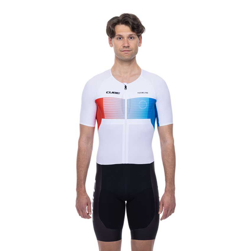 Cube Teamline Short Sleeve Trisuit Weiß M Mann Cube Teamline Short Sleeve Trisuit Weiß M Mann von Cube