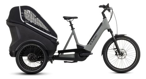 cube trike family hybrid 750 electric three wheel cargo bike enviolo cargo 750 wh 24 20   swamp grey 2023 von Cube