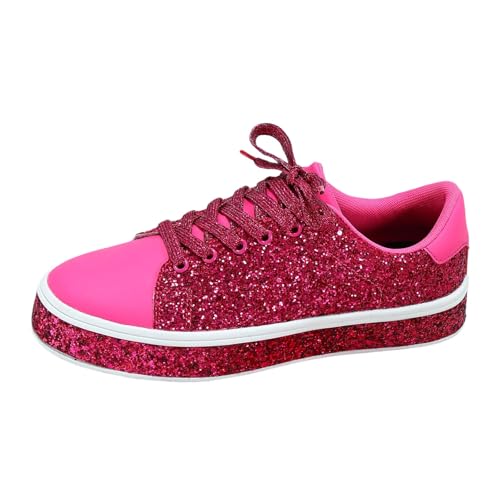 Sneaker Glitzer, Sneaker Glitzer, Glitzer Schuhe Damen Slip On Sneaker Flache Low Turnschuhe Outdoor Sportschuhe Pailletten Strass Laufschuhe Karneval Festliche Schuhe Glänzende Silber Schnürsenkel Wa von Cubinest