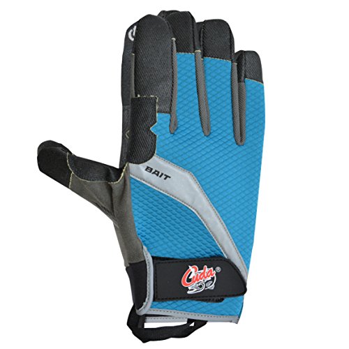 Cuda Herren Angelhandschuhe zum Schneiden von Ködern, langlebig, mit Klettverschluss, wasserabweisend, Schwarz/Grau/Blau, L Cuda Herren Angelhandschuhe zum Schneiden von Ködern, langlebig, mit Klettverschluss, wasserabweisend, Schwarz/Grau/Blau, L von Cuda