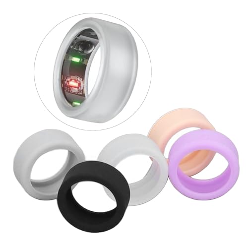 Cuifati 5 Stück Silikon-Ringschutz für Oura Ring Gen 3, Universelle Elastische Ringabdeckung, Intelligenter Gesundheits-Ringschutz für das Training, Kratzfeste Ring-Schutzhülle, Einfache von Cuifati