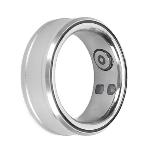 Cuifati Fitness-Smart-Ring, 2024 Newupgrade BT 5.1 NFC-Schlaf-Körperüberwachung, Gesundheits-Tracker-Ring mit APP, IP68 Wasserdicht, Intelligenter Schrittzähler, (Silver) von Cuifati