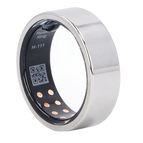 Cuifati Smart Health Ring, Ultraleichter Fitness-Tracker-Ring mit Touch-Steuerung und Ladestation, Tragbarer Sportmonitor-Tracker-Ring, 24-Stunden-Herzfrequenzüberwachung, Sauerstoff- von Cuifati