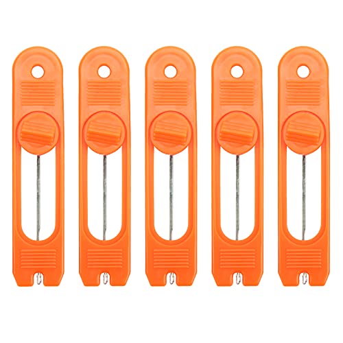 Culnflun -Köderbohrer Nadel Retractable Lure Nadel mit Hakenfischereizubehör für Kohlenstoffstahl Ködernadel für Angler Orange 9cm 5pcs von Culnflun