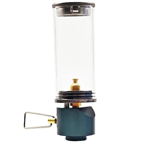 Cunlvyyds Gaslaterne, traumhafte Kerzenlampen-Gaslaterne mit hitzebeständigem Glas, Gaslampe mit einstellbarem Ventil, Gaslicht für Camping und Wandern, Laterne, von Cunlvyyds