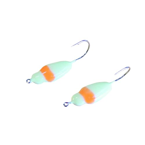 Custom Jigs D6CS-GB2B Bandit Demon Jig (2er-Pack), Größe 6, Glow Brite/Orange von Custom Jigs