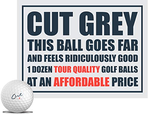 Cut Golf Golfball, geschnitten, Grau, 12 Stück Cut Golf Golfball, geschnitten, Grau, 12 Stück von Cut Golf