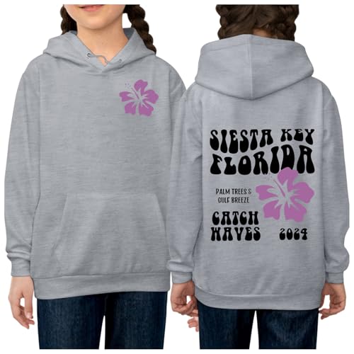 Kapuzenpullover Jungen und Mädchen Blumen Brief Backprint Hoodie Sweatshirt Langarm Warm Pullover Hoodie Casual Kapuzenjacke mit Reißverschluss Sweatjacke mit Kordelzug&Taschen 3-15 Jahre von Cvanxluy