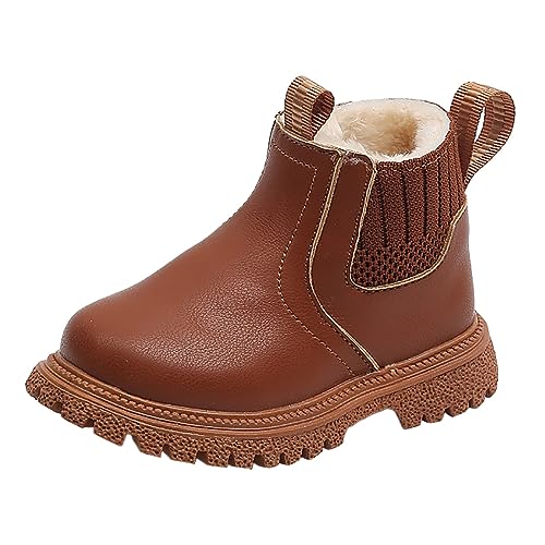 Kinder Gummistiefel mädchen gefüttert, Unisex Kinder Winterschuhe 23 Warme Schneestiefel Schuhe Wasserdicht Outdoor Gummistiefel Regenstiefel Schwarz Kurze Regenschuhe Stiefel für Jungen und Mädchen von Cvanxluy