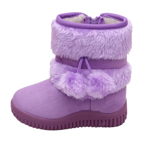 Kinder Winterschuhe Jungen 26, Winterstiefel Mädchen 28 Gefüttert Winter Bequemer Boots Wanderschuhe Fitness Freizeit Gummistiefel Stiefel Schwarz Warm Kinderstiefel Barfussschuhe Kinder Leicht von Cvanxluy