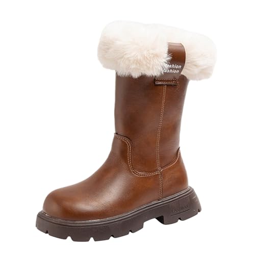 Outlet Angebote, Winterstiefel Mädchen 29 Wasserdicht Mode Winterschuhe Gummistiefel Warm Gefüttert Kinderschuhe Stiefel Outdoor rutschfest Schneestiefel Schwarz Leicht Schuhe von Cvanxluy