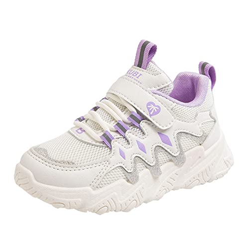 Sneaker Kinder 31 Mädchen Kinderschuhe Atmungsaktive Leichtgewichts Turnschuhe Hallenturnschuhe Weiß Outdoor Tennisschuhe Laufschuhe Leichtes Komfort Fitnessschuhe Hallenschuhe von Cvanxluy