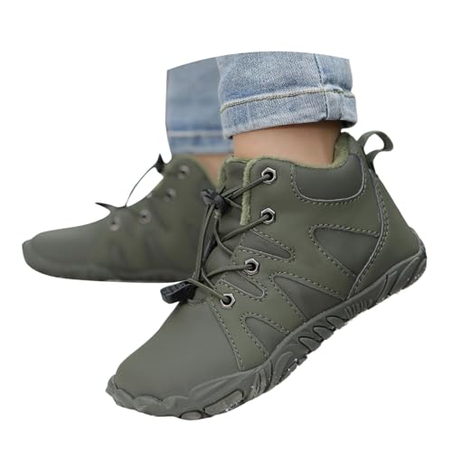 Wanderschuhe Kinder 30 Jungen, Schuhe Kinder 27 Mädchen Winter Gefütterte Winterstiefel Sportschuhe Freizeit Fitness Wanderschuhe Schneestiefel rutschfest Kinderstiefel Schwarz Bequemer Stiefel von Cvanxluy