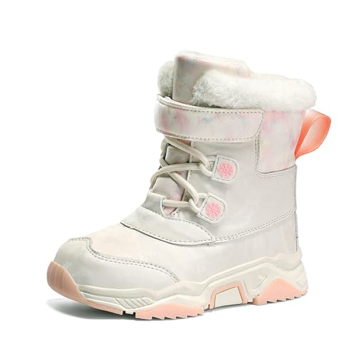 Wanderschuhe Kinder 32 mädchen, Winterschuhe Kinder 33 Mädchen Wasserdicht Fitness Barfussschuhe Stiefel Leicht Warm Wanderschuhe Boots Winter Kinderstiefel Unisex rutschfest Schuhe Gummistiefel von Cvanxluy