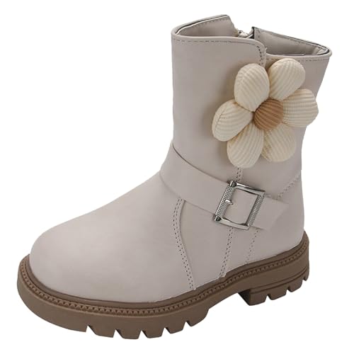 Winterschuhe Kinder Mädchen 33 Freizeit Barfussschuhe Boots Winter Mode Stiefel Winterstiefel Warm Schwarz Sportschuhe Kinderschuhe Weit Stiefeletten rutschfest Elegant Kinderstiefel von Cvanxluy