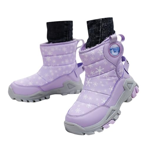 Winterschuhe Kinder mädchen 23, Winterschuhe Kinder 38 Junge Wasserdicht Warm Sportschuhe Schneestiefel rutschfest Schuhe Schwarz Freizeit Boots Stiefel Bequeme Winter Wanderschuhe Thermostiefel von Cvanxluy