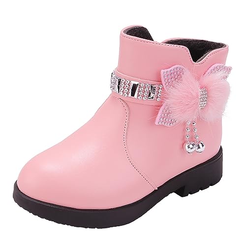 Winterschuhe Mädchen 31 Schwarz rutschfest Stiefeletten Boots Leicht Winter Kinderschuhe Wanderschuhe Comfort Kinder Sportschuhe Kinderstiefel Gefüttert Stiefel Bequeme Barfussschuhe Thermostiefel von Cvanxluy