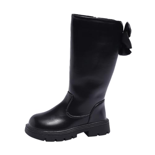 Winterstiefel Mädchen 24 25 Gefüttert Boots Stiefeletten Winter rutschfest Barfussschuhe Kinderschuhe Elegant Classic Sportschuhe Stiefel Freizeit Schuhe Fitness Basic Kinderstiefel von Cvanxluy