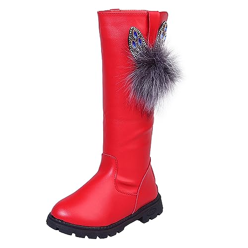 Winterstiefel Mädchen 24 25 Weit Boots Kinderschuhe Kinder Freizeit Barfussschuhe Wanderschuhe Gefüttert Classic Thermostiefel Stiefel Outdoor Schuhe Mode Leicht Winterschuhe Kinderstiefel von Cvanxluy