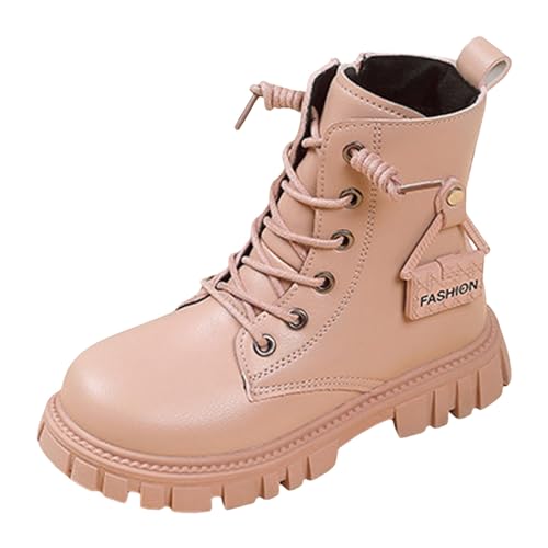 Winterstiefel Mädchen 28 Gefüttert Bequeme Freizeit Thermostiefel Sportschuhe Unisex Gefütterte Barfussschuhe Stiefel Kinder Bequemer Wanderschuhe Wasserdicht Winter Stiefeletten Gummistiefel von Cvanxluy