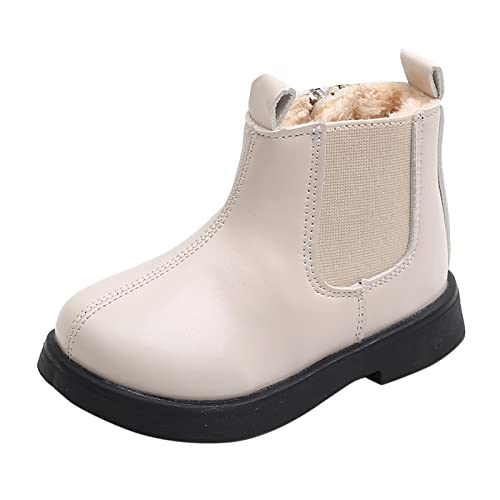 Winterstiefel Mädchen 28 Gefüttert Kinder Winter Stiefel Stiefeletten Bequemer Freizeit Boots Gefütterte Wasserdicht Thermostiefel Barfussschuhe Schwarz Fitness Winterschuhe Kinderstiefel von Cvanxluy