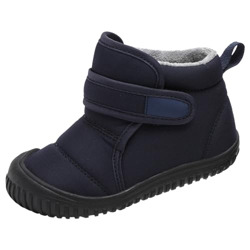 Winterstiefel Mädchen 34 Schwarz rutschfest Kinderstiefel Kinderschuhe Outdoor Stiefeletten Schuhe Classic Gefüttert Barfussschuhe Boots Freizeit Comfort Weit Thermostiefel Stiefel von Cvanxluy