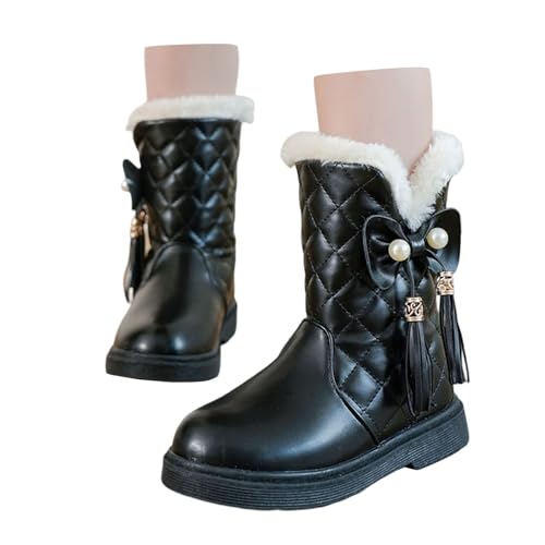 Winterstiefel mädchen 31 wasserfest, Schuhe Kinder Wasserdicht Mädchen Warm Kinderschuhe Stiefel Bequeme Wanderschuhe Boots rutschfest Gefütterte Thermostiefel Leicht Unisex Winterboots Barfussschuhe von Cvanxluy